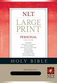NLT Large Print, Personal Bible: Black, Bonded Leather