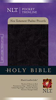 NLT Pocket Thinline New Testament with Psalms and Proverbs: Black, Imitation Leather