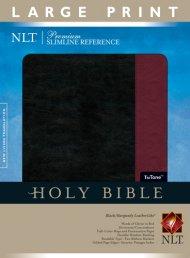 NLT Premium Slimline Reference Bible: Burgundy, LeatherLike, Large Print 