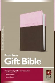 NLT Premium Gift Bible: Pink & Brown, Leatherlike 