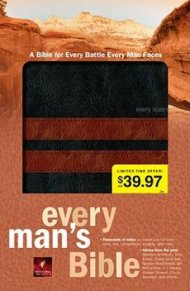 NLT Every Man's Bible: Black/Brown, Imitation Leather