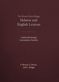 The Brown-Driver-Briggs Hebrew-English Lexicon
