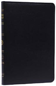 ESV Thinline Bible: Black, Genuine Leather