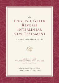 Reverse Interlinear New Testament: ESV English - Greek  