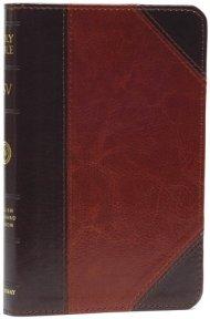 ESV Compact Thinline Bible: Brown & Cordovan Portfolio Design, Imitation Leather