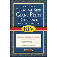 KJV Personal Size Reference Bible: Black, Imitation Leather, Giant Print