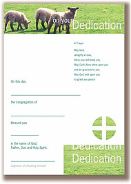 Infant Dedication Certificates - Pack of 10
