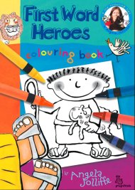 First Word Heroes Colouring Book