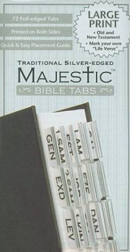 Bible Tabs Large Print Traditional Silve