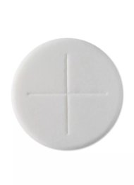 Peoples Altar Breads Single Cross - White - Pack of 900