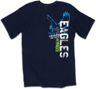 Eagles Wings T Shirt: Blue, Adult Medium