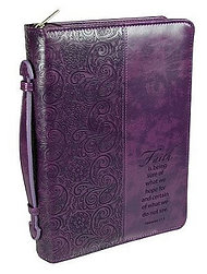 Faith Purple Bible Cover - Medium