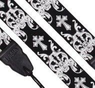 Scrolls Crosses Guitar Strap