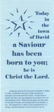 Saviour has been born to you (Christmas)