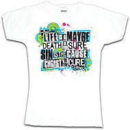 Christ Is The Cure Fitted T Shirt: White, Medium