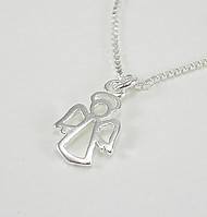 Open Angel Pendant: Silver