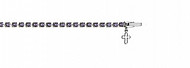 Crystal Single Row Bracelet: Silver with Violet Crystal