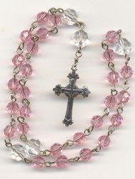 Anglican Rosary: Light Rose Swarovski® Crystal