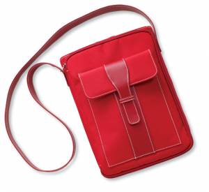 Satchel Style Bible Carrier: Cherry Large