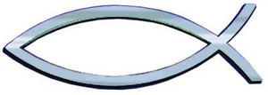 Fish Car Badge Silver