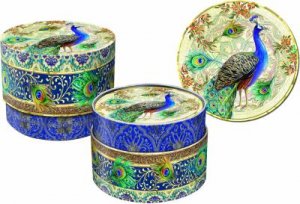 Boxed Coasters Royal Peacocks
