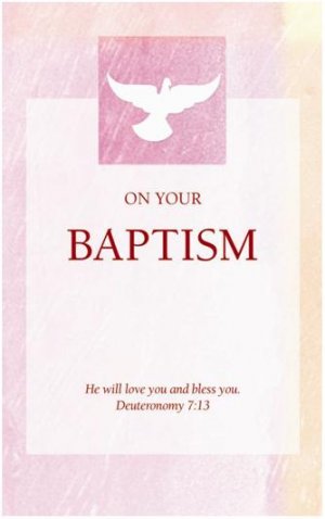 Baptism Card Pink - Pack of 10