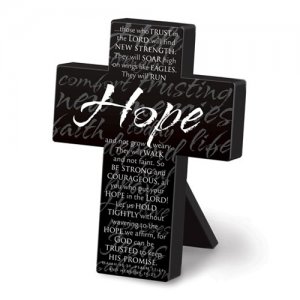 Hope Mini Metal Message Cross