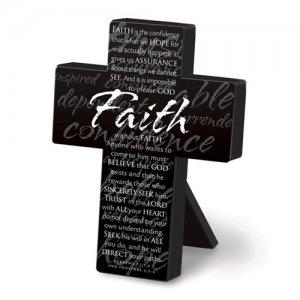 Faith Mini Metal Message Cross 