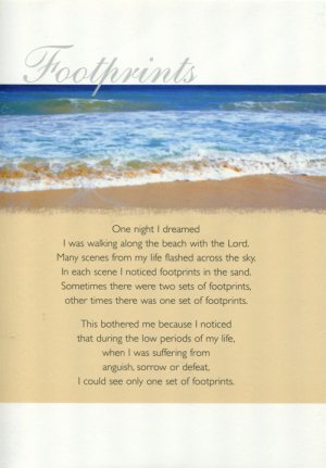 Footprints Card - Pack of 6
