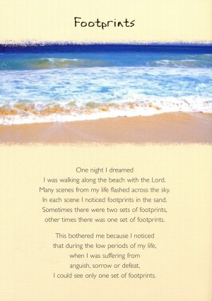 Footprints Card - Single