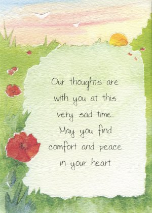 Our thoughts are with you ... Card - SINGLE