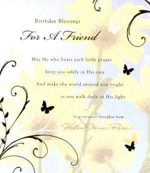 Birthday Blessings for a Friend Card - Single