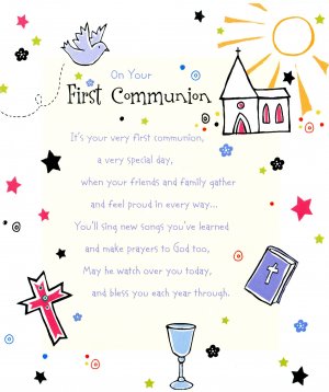 On Your First Holy Communion Card - Single