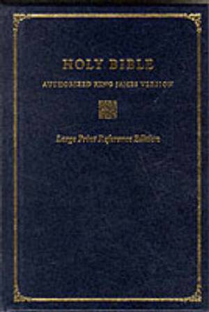 KJV Large Print Bible: Blue, Imitation Leather, Reference