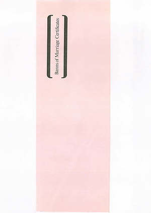 Banns of Marriage Certificate Book Mb6
