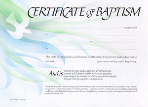 certificate of baptism