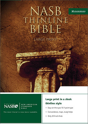 NASB Large Print Bible: Burgundy, Bonded Leather, Thinline
