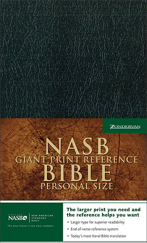 NASB Reference Bible: Black, Leather-Look, Giant Print, Personal Size