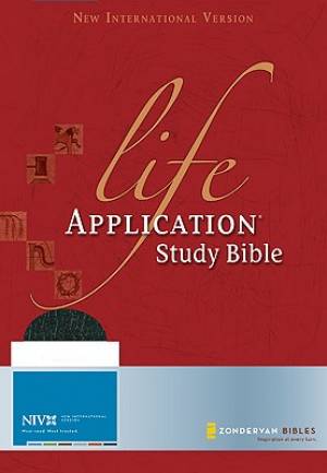Niv Life Application Study Bible : Bonded Leather, Navy