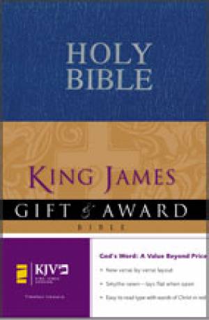 KJV Gift and Award Bible, Blue, Leatherlook