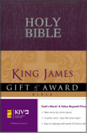 KJV Gift and Award Bible: Purple, Leather-look