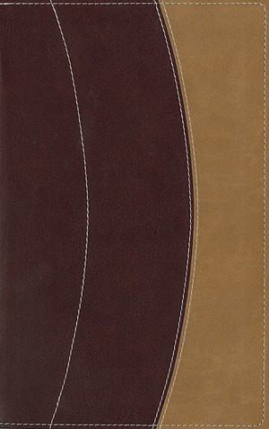 KJV Thinline Bible: Burgundy & Camel, Italian Duo Tone, Large Print