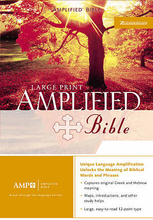 Amplified Large Print Bible: Burgundy, Bonded Leather
