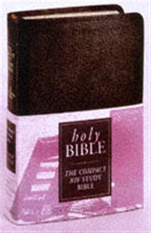 NIV Study Bible: Black, Bonded Leather, Compact (British Text)