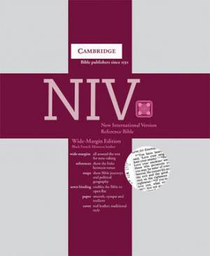 NIV Wide-Margin Reference Bible: Black, French Morocco Leather