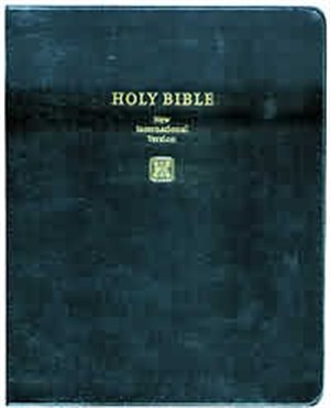NIV Reference Bible:  Black, Bonded Leather,  Wide-Margin