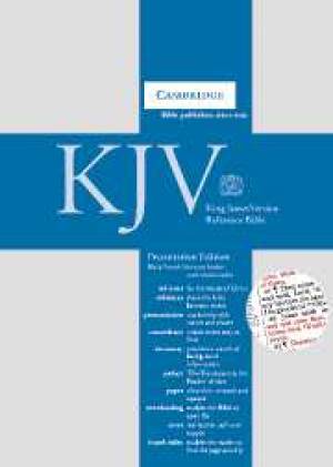 KJV Presentation Reference Bible: Black, French Morocco Leather, Large Print, Thumb Index