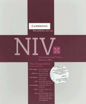 NIV Wide Margin Reference Bible: Black, Goatskin Leather