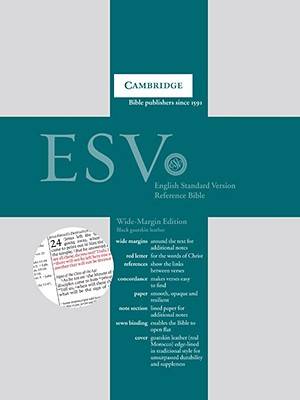 ESV Wide Margin Reference Bible: Black, Goatskin Leather