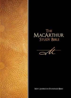 NASB MacArthur Study Bible: Black,  Genuine Leather